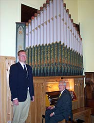 Michael Lester-Cribb & John W W Stevenson by the Kirk organ